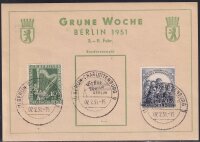 Berlin 1950 Mi.-Nr. 72-73 Sonderkarte Grüne Woche