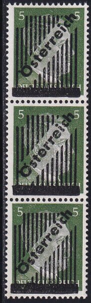 Österreich 1945 Mi.-Nr. 668 Dreierstreifen 14-13-15 - postfrisch Befund