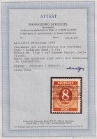 Bizone 1948 Mi.-Nr. 53 I y - postfrisch Attest BPP Abart...