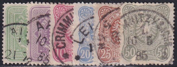 Deutsches Reich 1880 Mi.-Nr. 39-44 - gestempelt