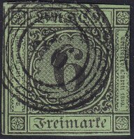 Baden 1851 Mi.-Nr. 3 b - gestempelt