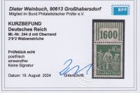 Inflation 1922 Mi.-Nr. 244 d W OR 2`9` 2 Befund -...