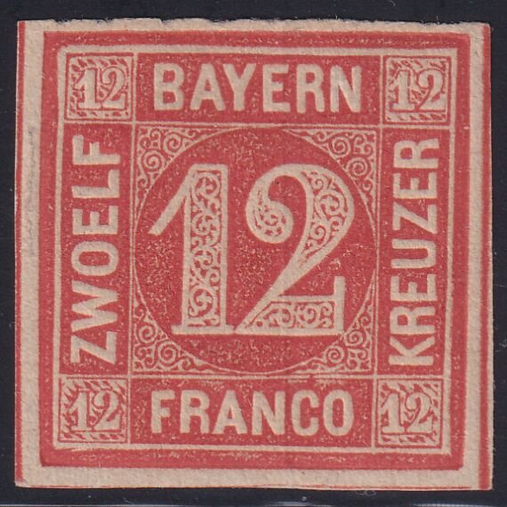 Bayern 1850 Mi.-Nr. 6 - ungestempelt Originalgummi Befund BPP