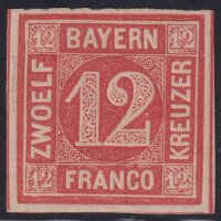 Bayern 1850 Mi.-Nr. 6 - ungestempelt Originalgummi Befund BPP