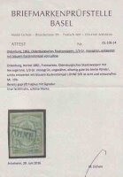 Oldenburg 1861 Mi.-Nr. 10 b FA Basler Prüfstelle -...