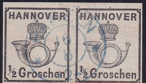 Hannover 1860 Mi.-Nr. 17 y Paar - gestempelt