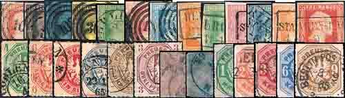 Preussen 1850-1866 Mi.-Nr. 1-26- gestempelt