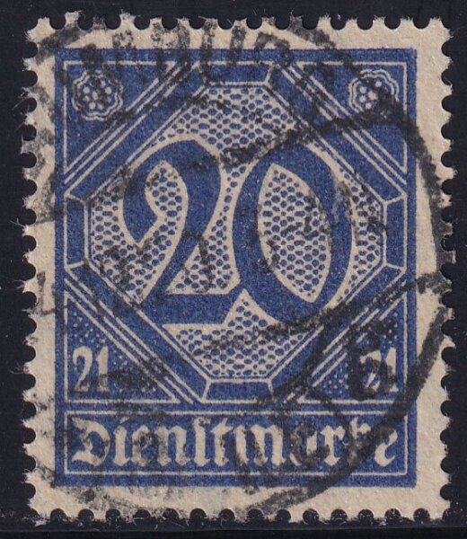 DR Dienst 1920 Mi.-Nr. 19 b - gestempelt