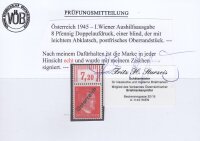 Österreich 1945 Nr.662 OR Doppelaufdruck Blinddruck...