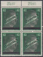 Österreich 1945 Wiener Aufdruck Nr 673 I 4er Block...