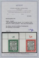 BRD 1951 Nr. 139-140 Eckrand FA - postfrisch