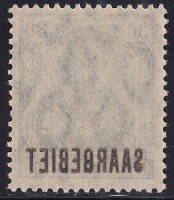 Saargebiet 1920 Mi.-Nr. 47 mit Aufdruck Abklatsch auf Gummiseite - postfrisch