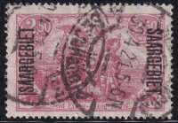 Saargebiet 1920 Mi.-Nr. 43 a II Abart geprüft -...