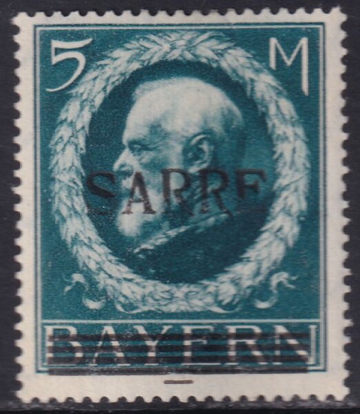 Saargebiet 1920 Mi.-Nr. 30 - ungebraucht tadellos mit FA - ungestempelt