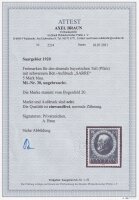 Saargebiet 1920 Mi.-Nr. 30 - ungebraucht tadellos mit FA - ungestempelt