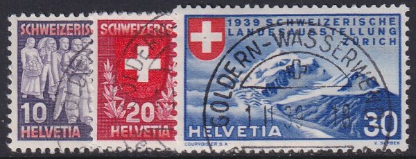 Schweiz 1939 Mi.-Nr. 341-343 - gestempelt