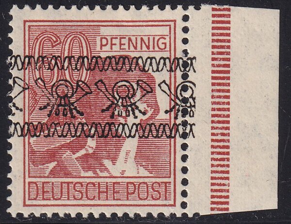 Bizone 1945 Nr. 49 Ia - postfrisch Randstück geprüft BPP