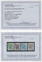 Rheinland-Pfalz 1949 Mi.-Nr. 42-45 - gestempelt Befund...