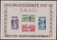 Saarland 1948 Block 1-2  - postfrisch Fotoattest...