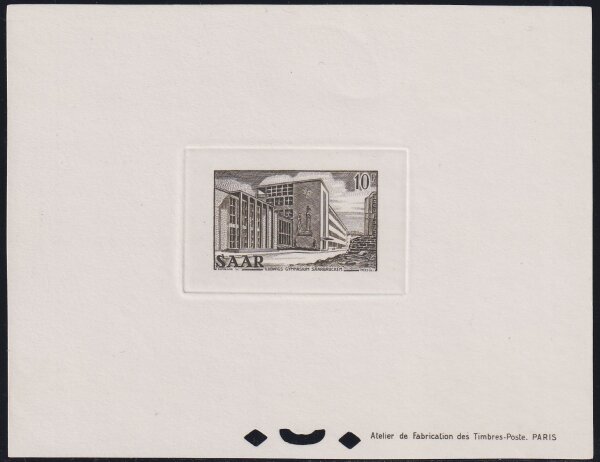 Saarland Ministerblock 1952 Mi.-Nr. 325 M Vorzugsdruck - postfrisch
