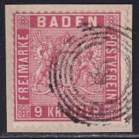 Baden 1861 Nr. 12 Briefstück