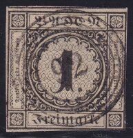 Baden 1851 Mi.-Nr. 1 a - gestempelt geprüft Seeger BPP