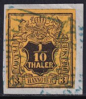 Hannover 1851 Nr. 5 farbfrsiches Briefstück...