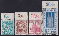 Bizone 1948 Mi.-Nr. 69-72 Oberrandstücke - postfrisch