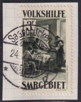 Saargebiet 1931 Mi.-Nr. 156 auf Unterlage Luxus...