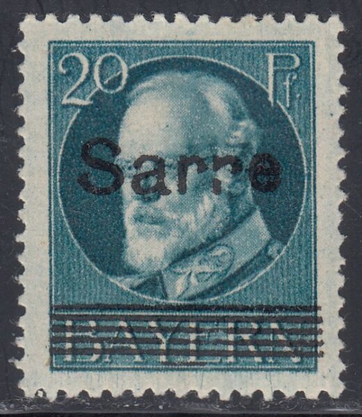 Saargebiet 1920 Mi.-Nr. 21 Pf G - postfrisch