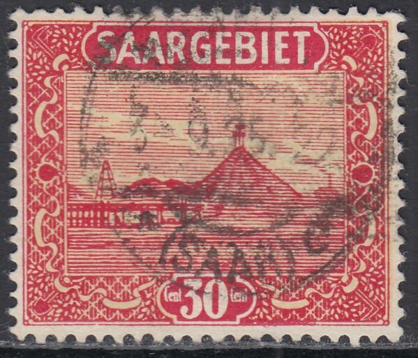 Saargebiet 1922 Mi.-Nr. 90 III - gestempelt