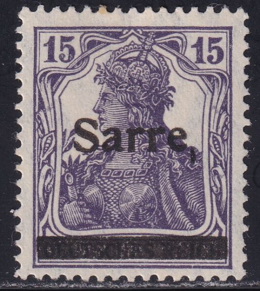Saargebiet 1920 Mi.-Nr. 7 c geprüft - postfrisch