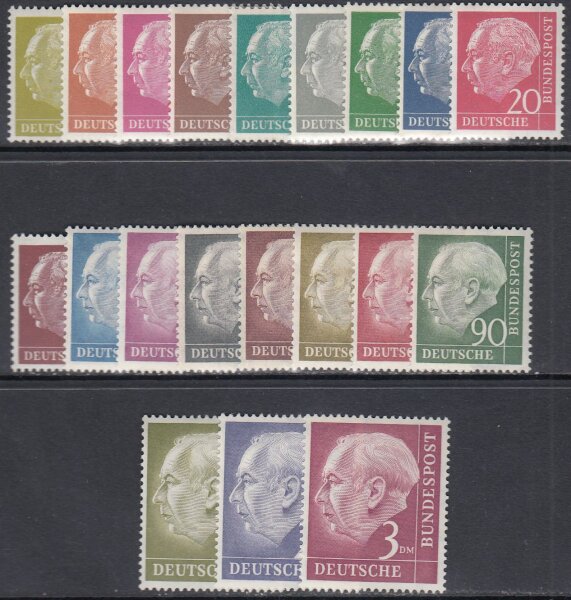 BRD 1954 Nr. 177-196 Theodor Heuss geprüft - postfrisch