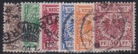 Deutsches Reich 1889 Mi.-Nr. 45-50 - gestempelt
