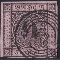 Baden 1851 Mi.-Nr. 4 b - gestempelt