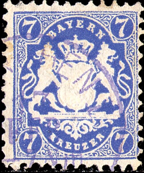 Bayern 1870 Mi.-Nr. 25 Y - gestempelt