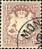 Bayern 1870 Mi.-Nr. 26 X - gestempelt geprüft