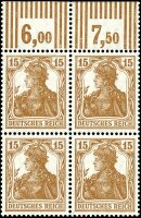 Inflation 1916 Mi.-Nr. 100 b W OR Oberrand - postfrisch