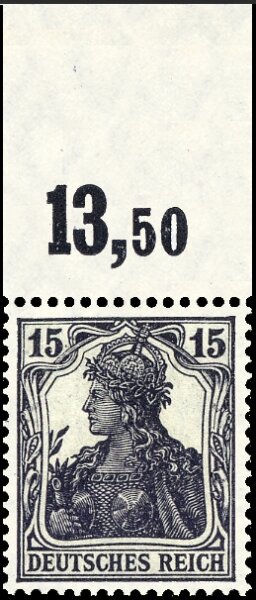Inflation 1917 Mi.-Nr. 101 b P OR Oberrand - postrisch geprüft