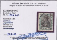 Deutsches Reich 1918 Mi.-Nr. 104 d (früher b F) -...