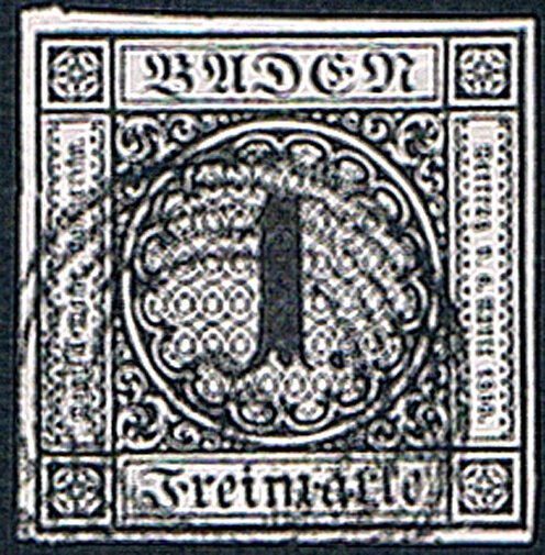 Baden 1853 Mi.-Nr. 5 - gestempelt