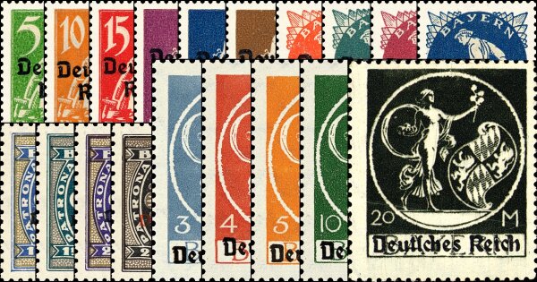 Inflation 1920 Mi.-Nr. 119-138 I - postfrisch