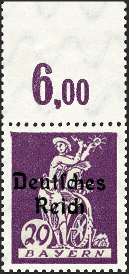 Inflation 1920 Mi.-Nr. 122 P OR III Oberrand - postfrisch