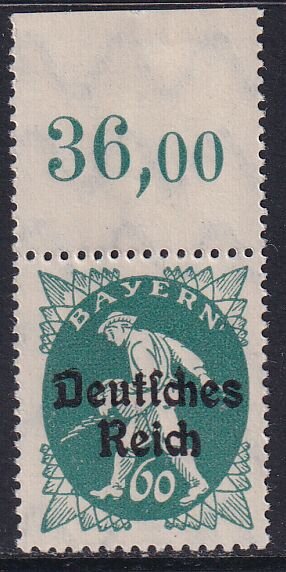 Inflation 1920 Mi.-Nr. 126 P OR V-VII Oberrand - postfrisch geprüft