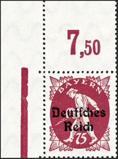 Inflation 1920 Mi.-Nr. 127 P OR III Oberrand - postfrisch