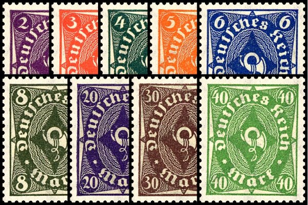 Inflation 1922 Mi.-Nr. 224-232 - postfrisch