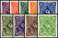 Inflation 1922 Mi.-Nr. 224-232 - postfrisch