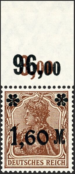 Inflation 1921 Mi.-Nr. 154 I a P OR Oberrand - postfrisch