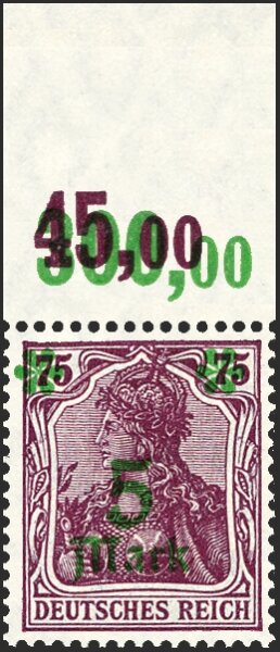 Inflation 1921 Mi.-Nr. 156 I P OR Oberrand - postfrisch
