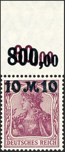 Inflation 1921 Mi.-Nr. 157 I P OR Oberrand - postfrisch